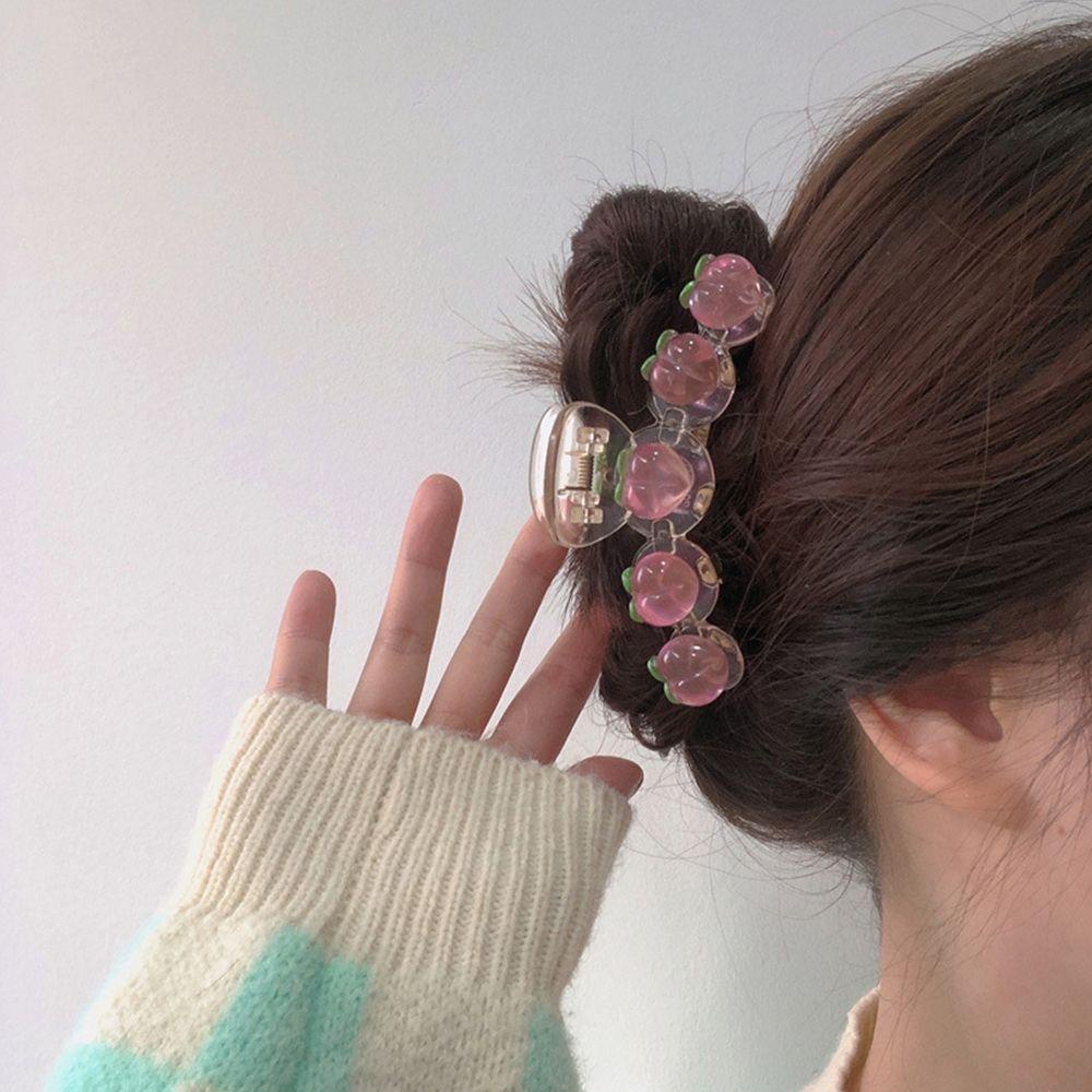 Kẹp Tóc Hình Quả Đào Dễ Thương Chống Trượt