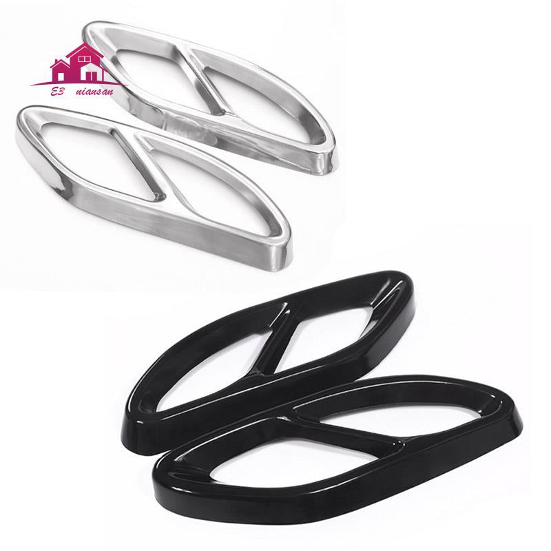 Vỏ bọc trang trí ống xả khí bằng thép 340 cho xe hơi Mercedes Benz Glc A B C E class W205 Coupe W213 W176 W246 Amg