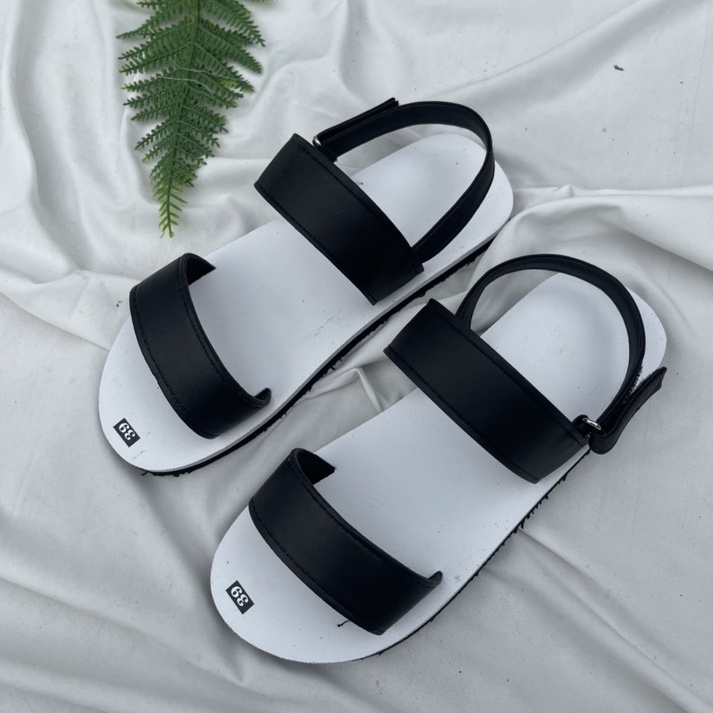 dép xăng đan nam nữ đế bằng A6 đen ( sandal đồng nai )