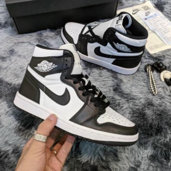 Giày jd1 đen trắng cổ cao ⚡️1 đổi 1⚡️Giày thể thao đỏ đen,Giày sneaker JD1 high  cho nam và nữ