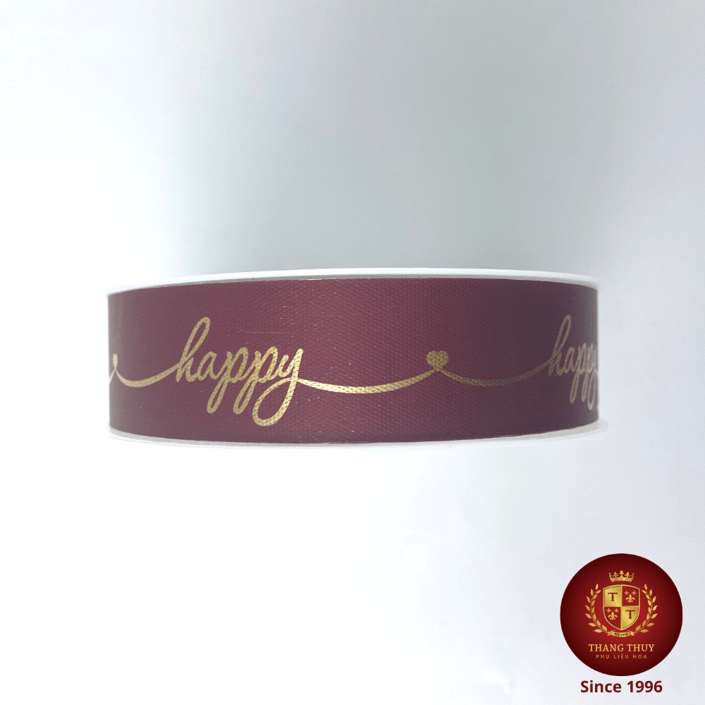 Ruy băng nơ Thái chữ Happy