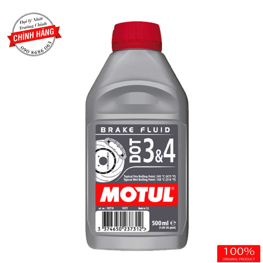 Dầu thắng, phanh tổng hợp Motul Dot 3 &amp; Dot 4 500ML
