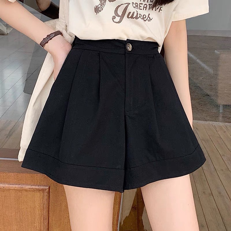 Quần short đũi nữ cạp chun siêu mát KH502, quần đùi nữ ống rộng mùa hè lưng cao kiểu dáng sooc ulzzang