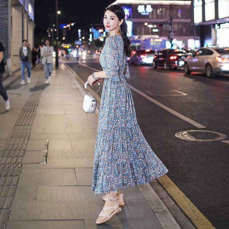 2021 NEW ARRIVAL ready stock french style dress Floral skirt women fashion clothes