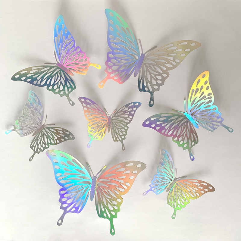 Set 12 Miếng Dán Tường Hình Bướm 3D Xinh Xắn
