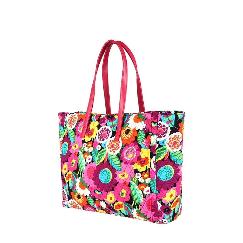 Túi Tote Đeo Vai / Xách Tay Đơn Họa Tiết Hoa Sức Chứa Lớn Thời Trang Cho Nữ