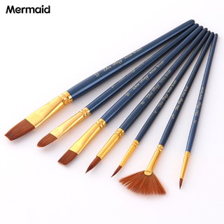 Set 7 Cọ Vẽ Tranh Sơn Dầu Cán Gỗ