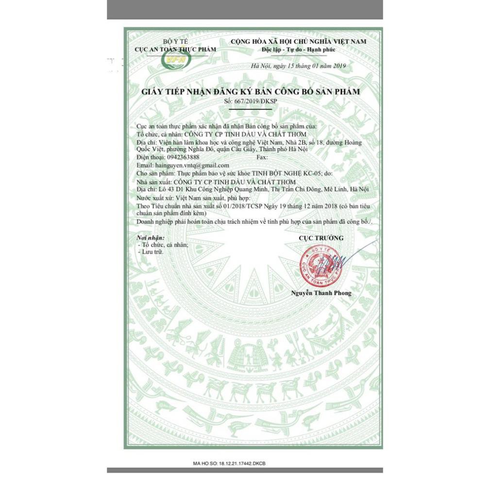 Tinh bột nghệ kc-05 500g (2 hộp 250g)