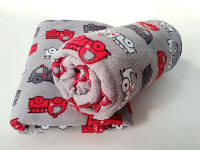 Mền nỉ cottonThái ((Xe Cứu Hỏa)) văn phòng, du lịch, đi học