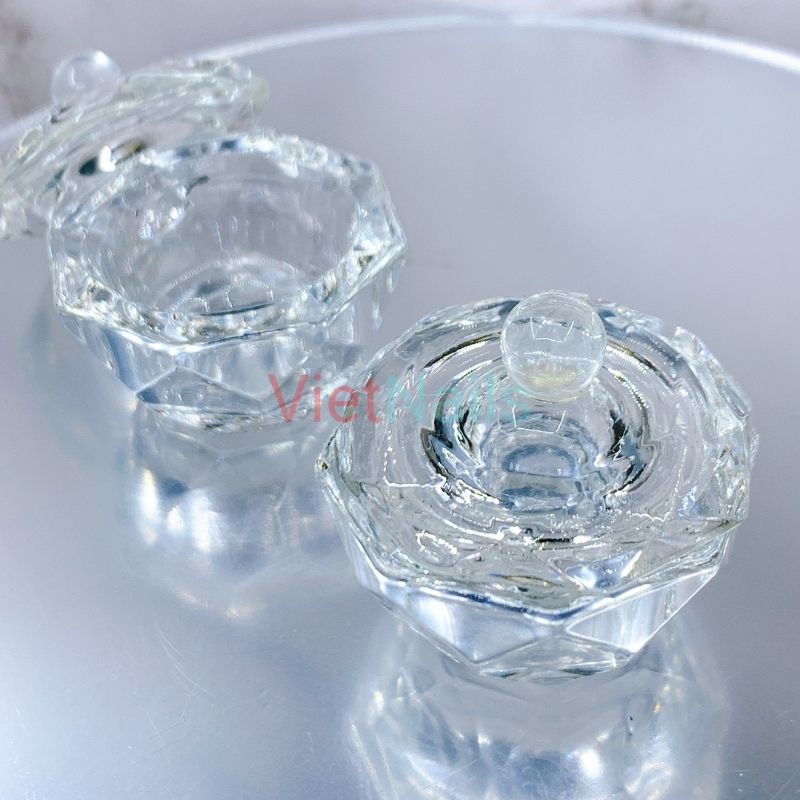 Hủ Thủy Tinh Đựng Lưu Huỳnh Làm Móng Tay