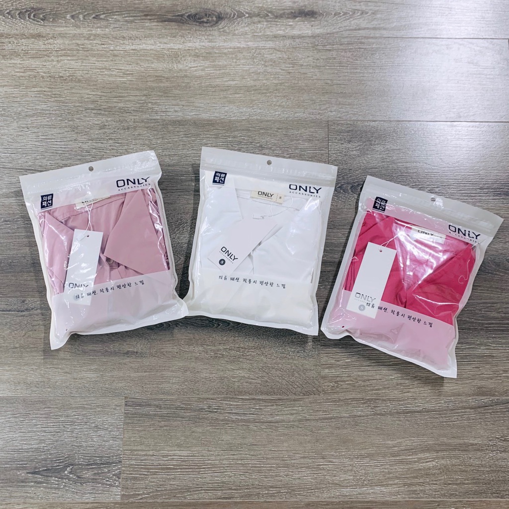 Áo sơ mi ONLY tay bồng siêu đẹp, áo sơ mi công sở nữ đẹp kiểu Hàn Quốc form rộng tay dài chất vải dư cao cấp mã ON