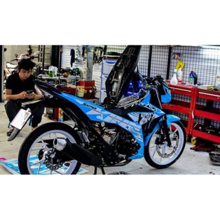 Tem trùm bóng  dán xe satria - raider cao cấp