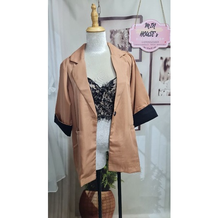 ẢNH THẬT (60-90KG) MINSTORE BIGSIZE Áo khoác blazer AK29 Màu sắc: đen - xanh - nude - hồng - vàng - caro