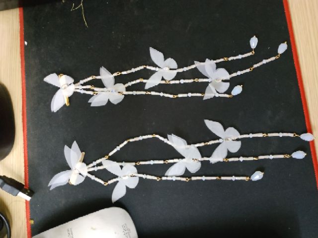 SẴN -  Kẹp tóc dài hai bên, kẹp tóc thường, hoa tai hình bướm - phụ kiện cổ trang - Cúc Tịnh Y