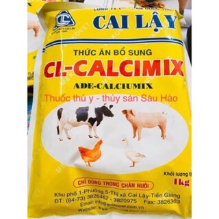 Canximix CL ( 1gói/1kg) - Bổ sung canxi cho heo, gà, bò, dê..