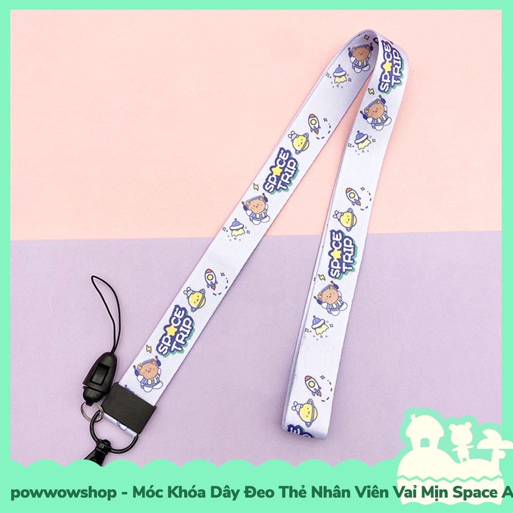 [Sẵn VN - Hỏa Tốc] Dây Móc Đeo Bao Thẻ Nhân Viên Học Sinh Sinh Viên Vải Phong Cách Họa Tiết Hoạt Hình Đáng Yêu Dễ Thương