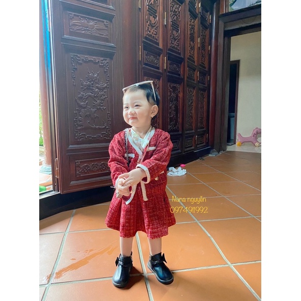 Set dạ đỏ cho bé