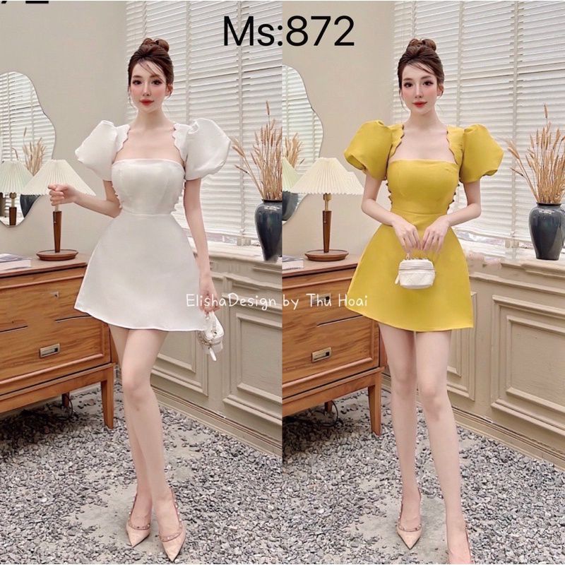 ĐẦM TAPTA VAI SÓNG CÓ MÚT Y HÌNH