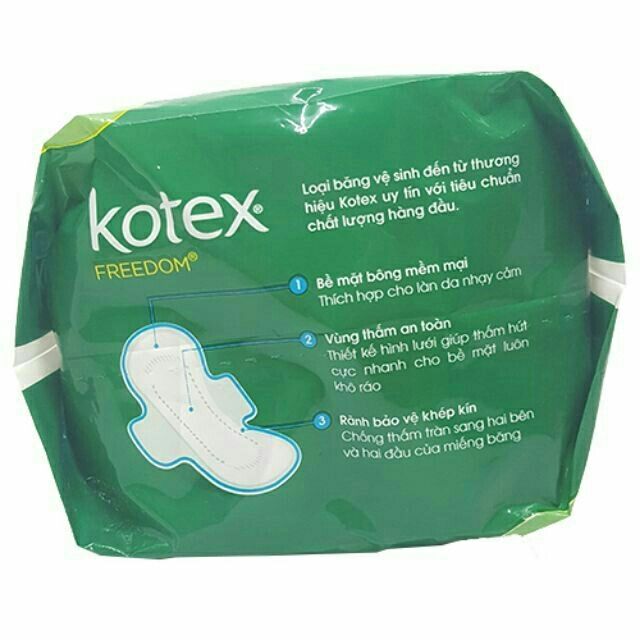 Băng vệ sinh Kotex Freedom Maxi cánh 8miếng