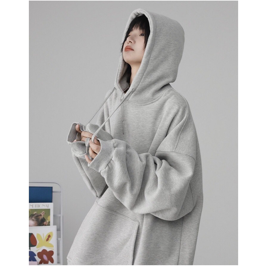 Áo Hoodie Trơn Basic Nhiều Màu Dáng Rộng Unisex Hàn Quốc- YAYSHOP