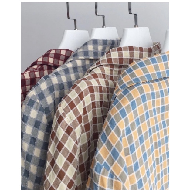 BỘ PIJAMA CHẤT ĐŨI HOẠ TIẾT KẺ Ô HÀNG THIẾT KẾ CAO CẤP