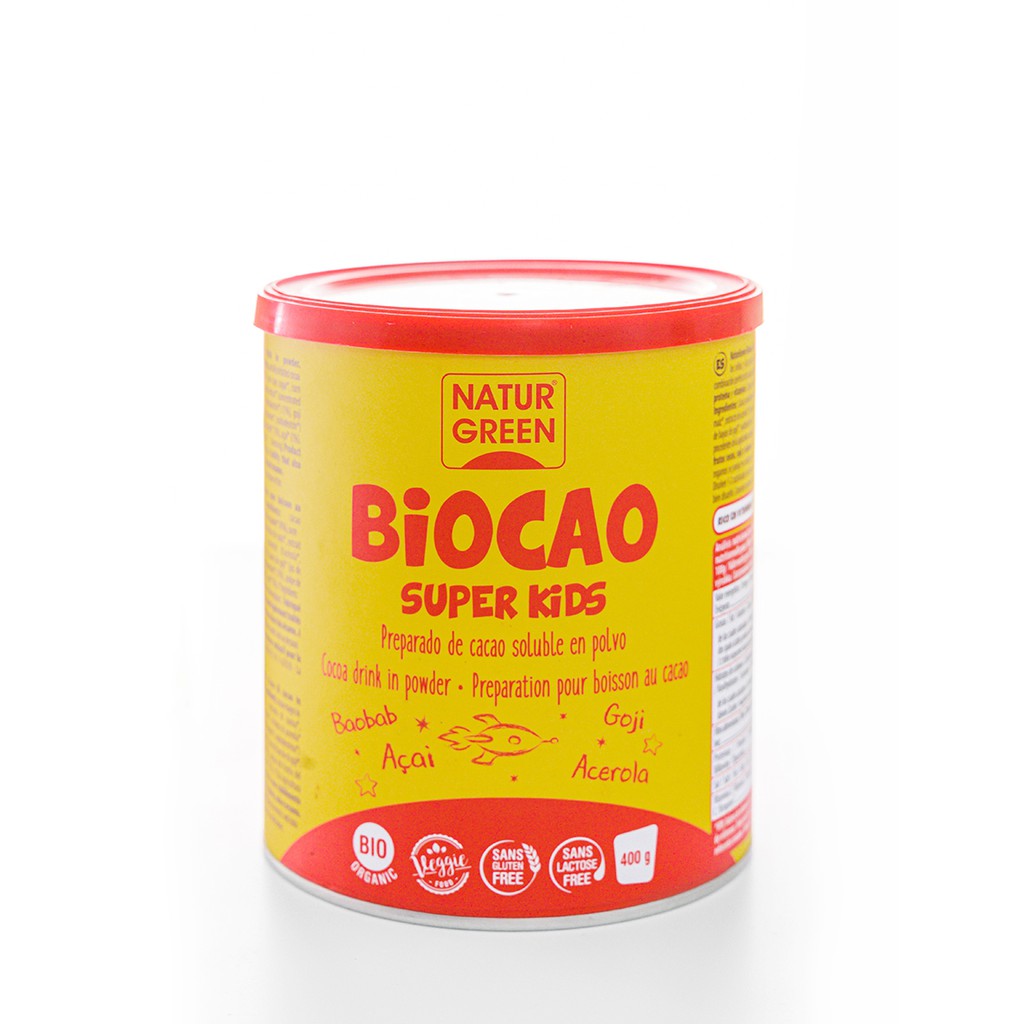 Bột cacao super kids hữu cơ Naturgreen (400g) - NaturGreen Biocao Super Kids Bio (400g)