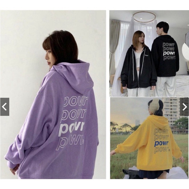 Áo Khoác Hoodie Unisex Cho Nam Nữ Freesize Powr | BigBuy360 - bigbuy360.vn