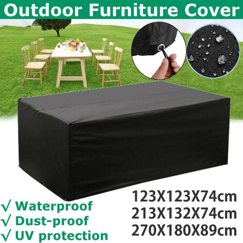 Vỏ Bọc Ghế Sofa 210D Bằng Vải Oxford Chống Nước Chống Tia UV Có Dây Rút