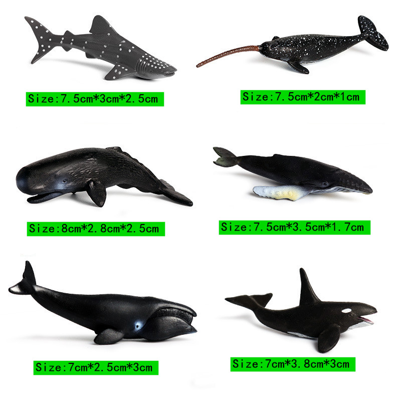 Set 6 mô hình chú cá voi đồ chơi GOROCK dành cho trẻ em