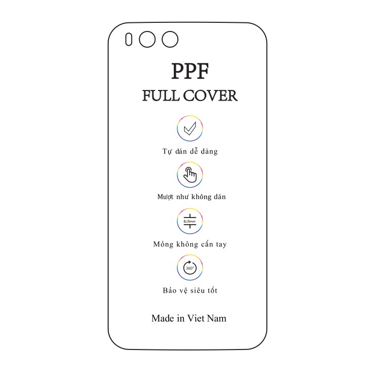 Dán dẻo PPF Xiaomi Mi 6 mặt sau