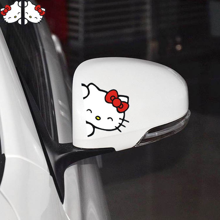 1 Cặp Sticker Hello Kitty Dán Trang Trí Xe Hơi