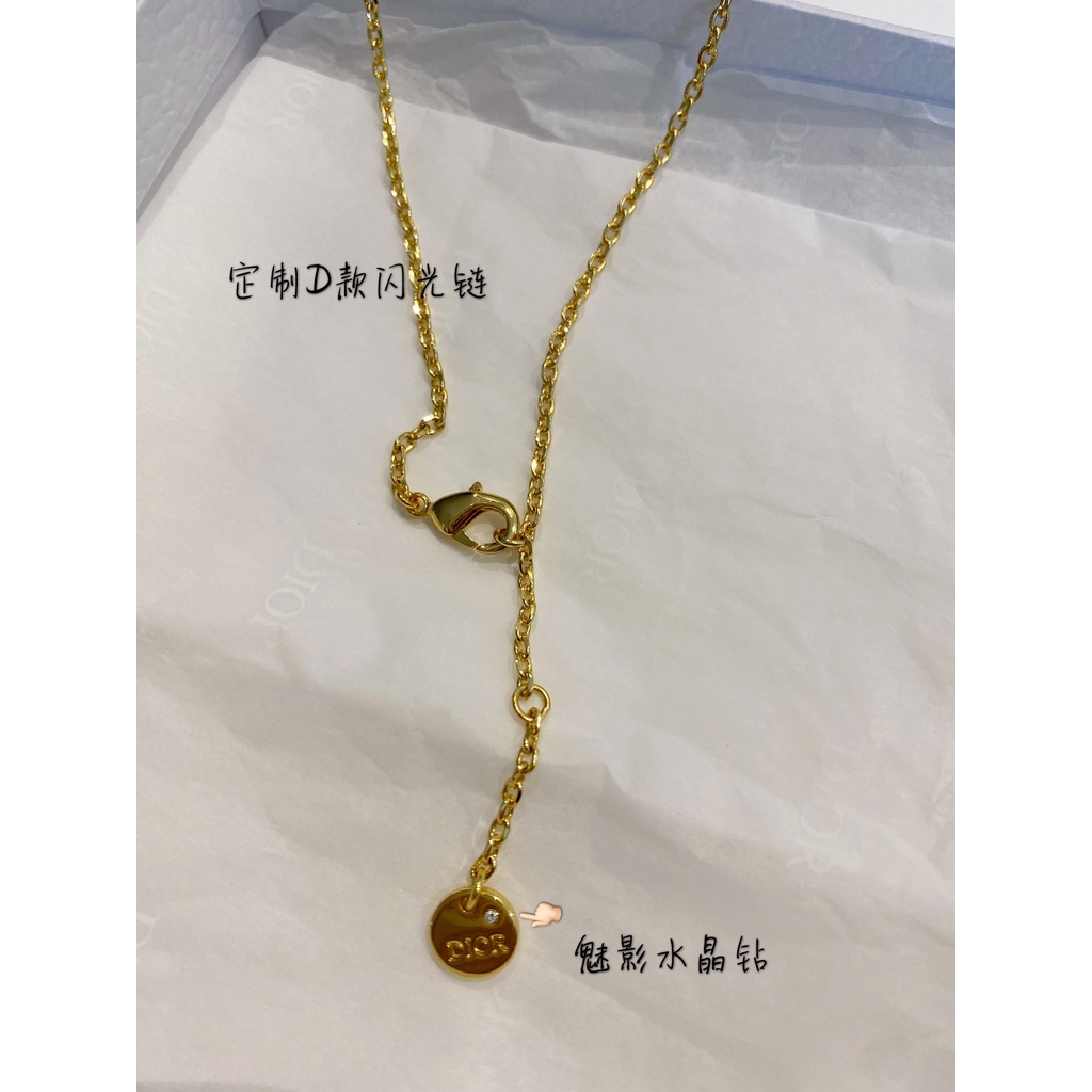 Dây Chuyền Mặt Chữ D Đính Đá 2022 Phong Cách retro