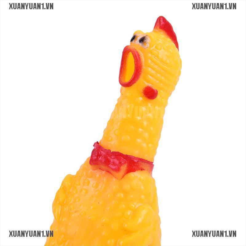 1 Đồ Chơi Gà Cao Su Màu Vàng Mới Lạ Cho Thú Cưng