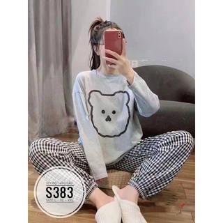 Bigsize Set bộ caro gấu S383