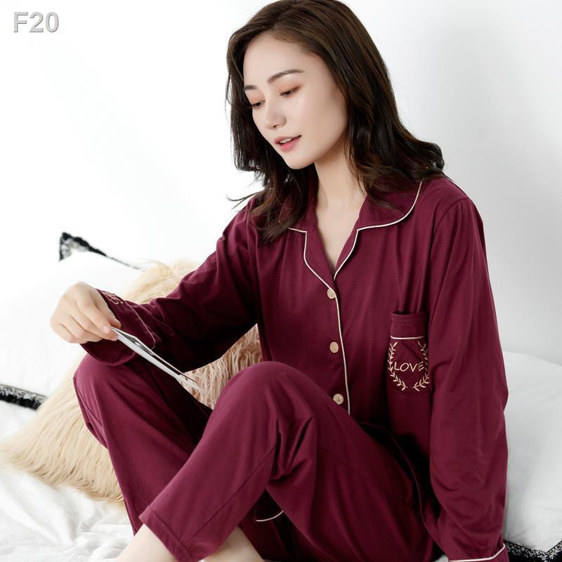 pijama nữ cotton dài tay cho người trung niên và cao tuổi cộng với sizeP