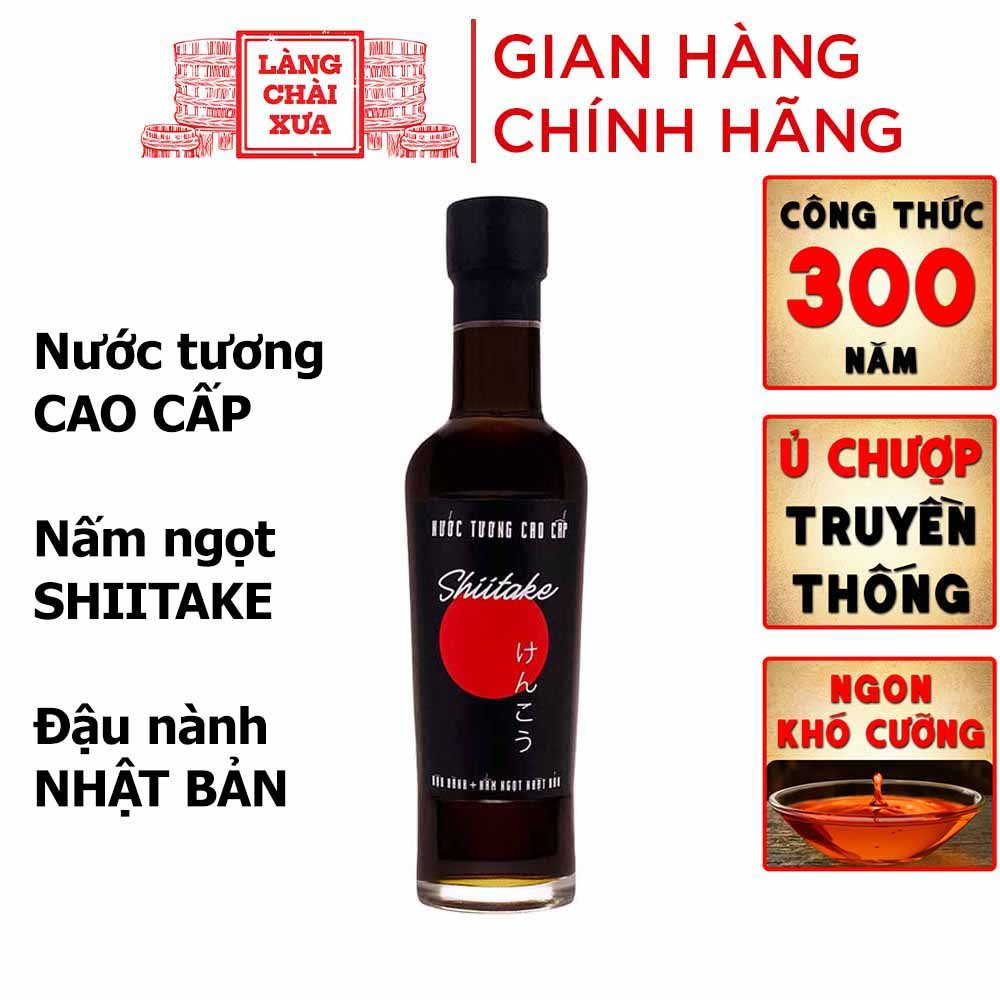 Nước Tương Cao Cấp Shiitake Độ Đạm Tự Nhiên Lên Men Từ Nấm Ngọt Nhât Và Đậu Nành 250ml