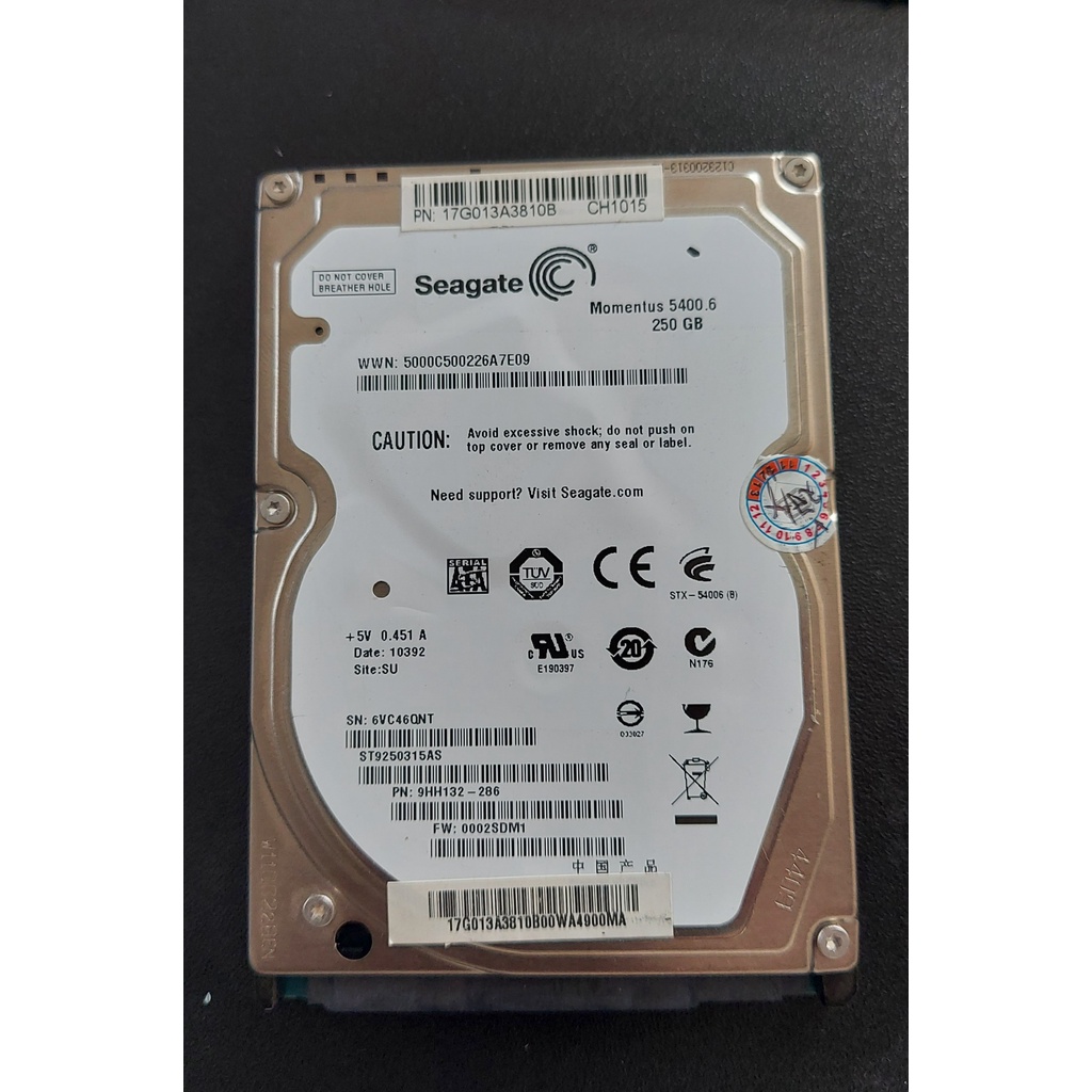 Ổ CỨNG HDD Laptop SEAGATE 250GB