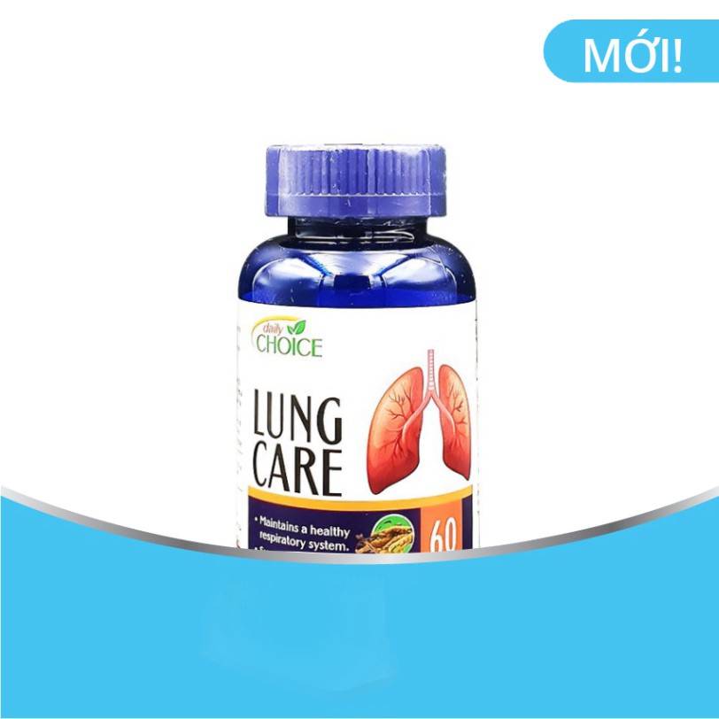 HÀNG MỚI Thuốc bổ phổi hỗ trợ tăng cường sức khỏe và bảo vệ phổi Daily Choice Lung Care. Hộp 60 viên HÀNG MỚI