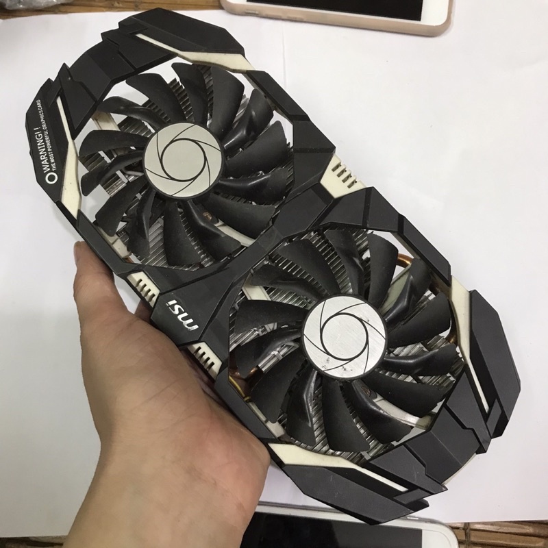 Bộ fan tản cho msi gtx 1050 1060 kích thước tâm 4 ốc 58mm hoặc cho ae chế linh kiện