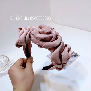Bờm lụa nơ Hoa Hồng