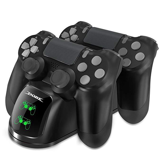 Bộ điều khiển DOBE PS4 Bộ sạc kép Shock 4 Bộ điều khiển sạc Trạm sạc với đèn chỉ báo LED cho PS4 / Slim / Pro