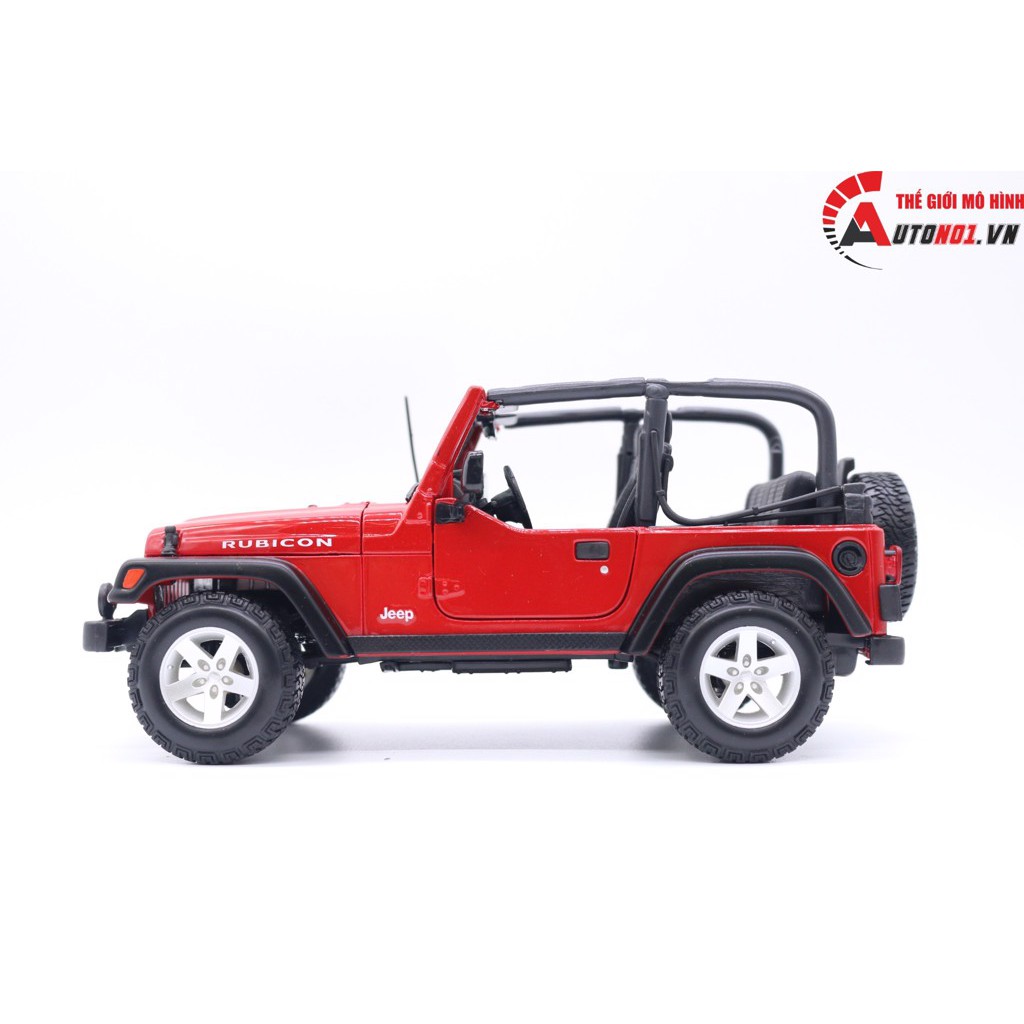 MÔ HÌNH XE JEEP RUBICON KHÔNG MUI RED 1:18 MAISTO 5394