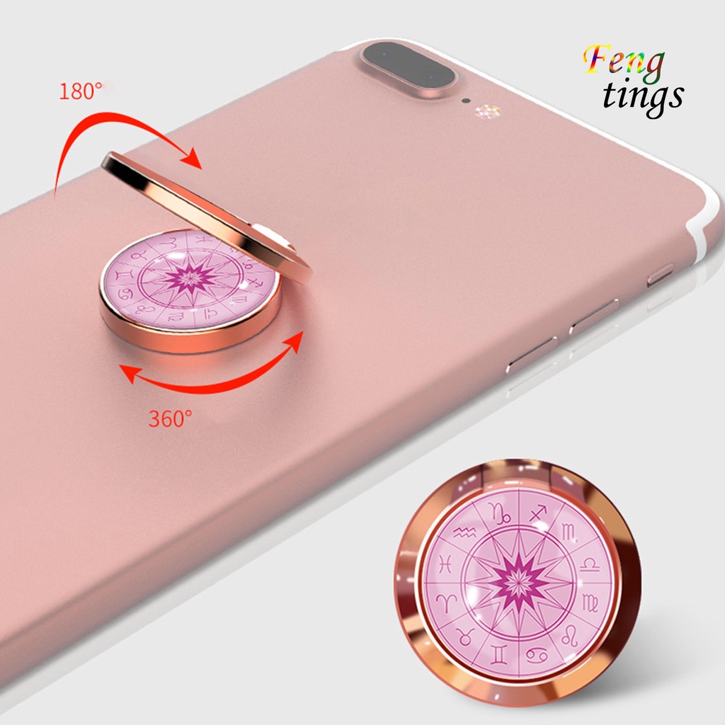 Nhẫn đỡ điện thoại bằng kim loại hình cung hoàng đạo