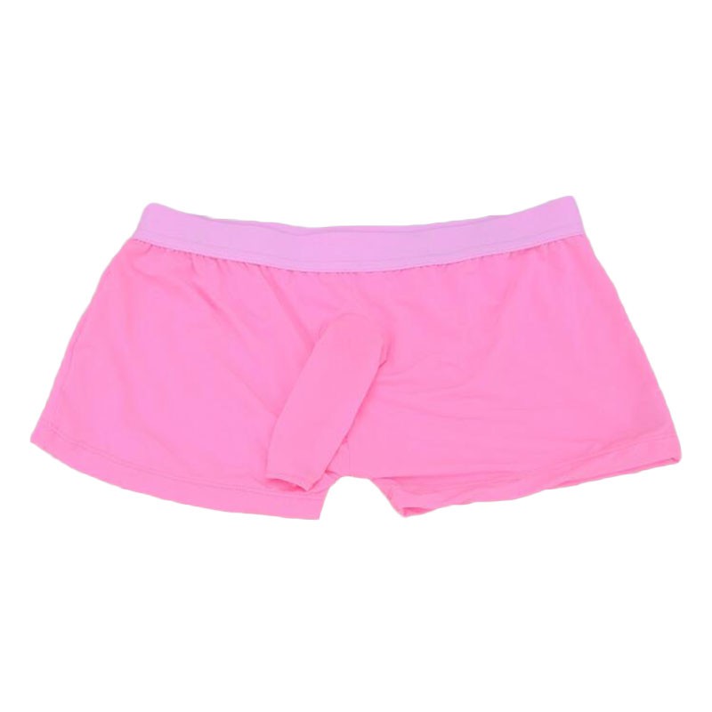 Mens Ice Silk Long Sheath Briefs Underwear Bulge Pouch Underpants Trunks Shorts