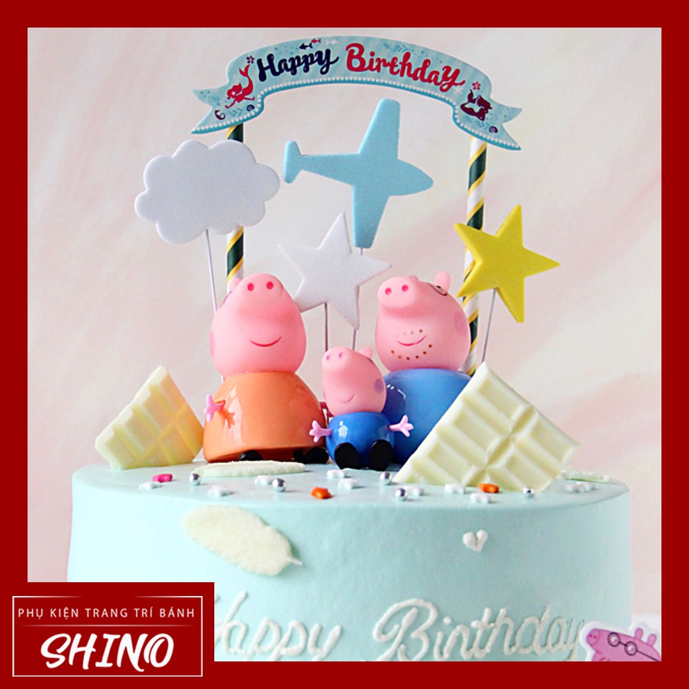 Heo Peppa đầu mềm gia đình 4 con