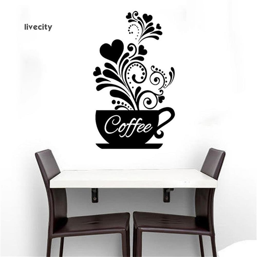 Decal Dán Tường Hình Tách Cà Phê
