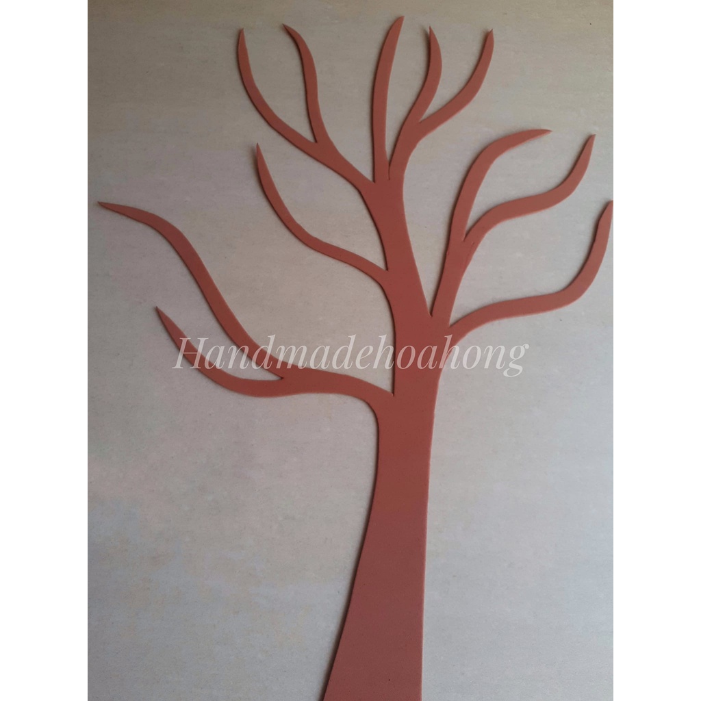 1 THÂN CÂY XỐP, 100 x 66cm và 60 x 48cm  - Hình trang trí lớp học, mầm non, tường nhà.