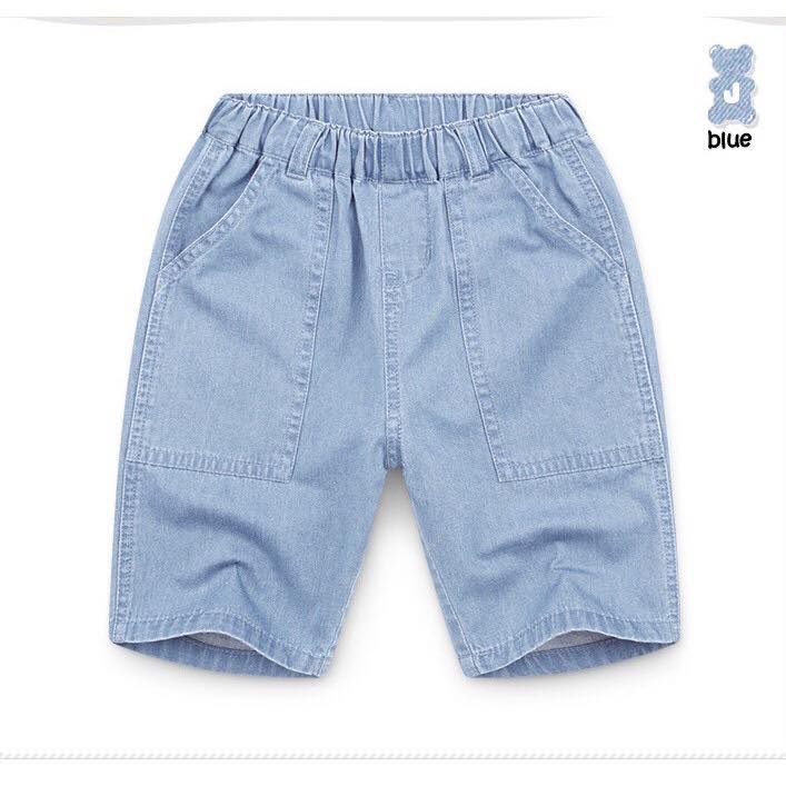 Quần short denim trơn Jelispoon Nga Fish Q9ST0