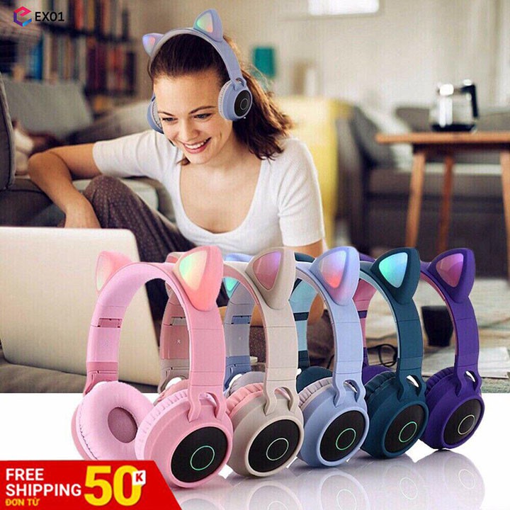Tai nghe Bluetooth tai Mèo Âm thanh sống động - Tai nghe bluetooth Cat Ear BT028C
