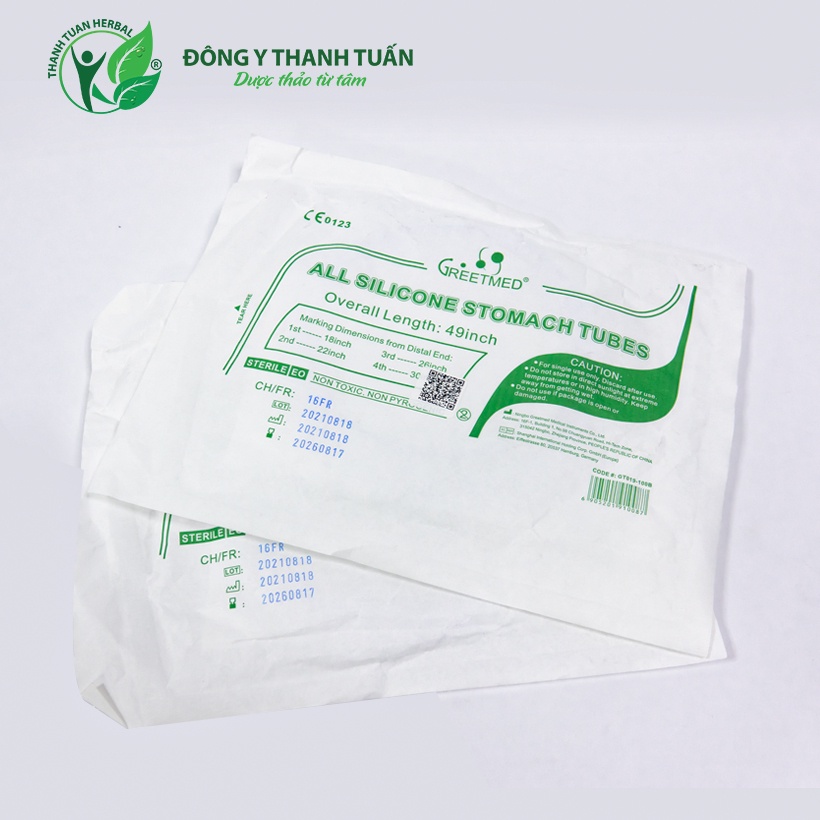 Dây Nuôi Ăn 29 Ngày Silicon Ống Sonde Dạ Dày Nuôi Ăn Greetmed Số 16Fr & 18Fr